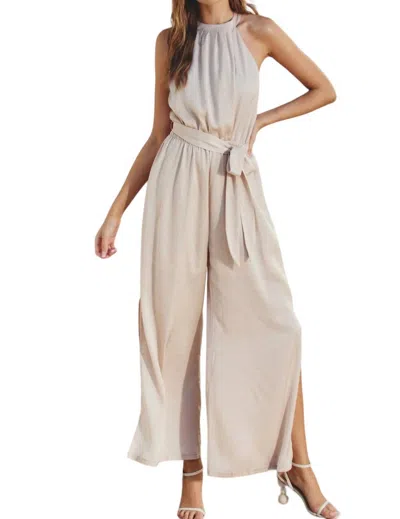 Dress Forum Night Out Jumpsuit In Champagne In White