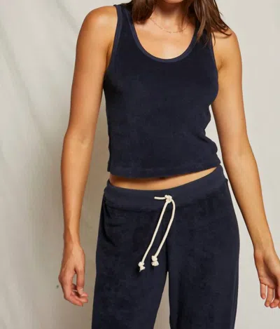 Perfectwhitetee Cruise Loop Terry Tank Top In Navy In Blue