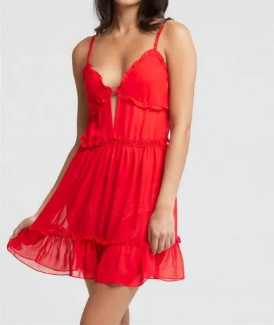 Rya Collection Frida Chemise In Cherry In Red