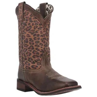 Laredo Women's Astras Leather Western Cowboy Boot In Leopard Print/tan In Multi