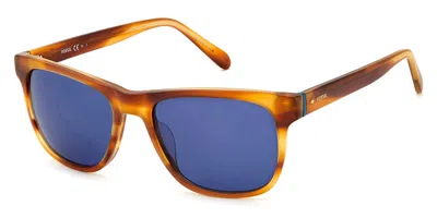 Fossil Men's 55mm Matte Striped Honey Sunglasses In Multi