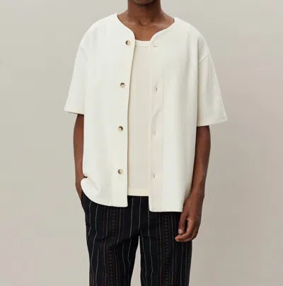 Les Deux Barry Baseball Jersey Shirt In Light Ivory In Multi