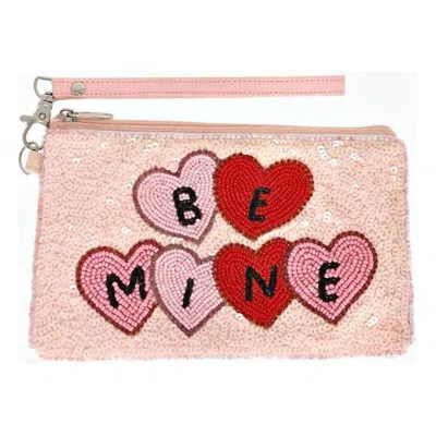 Sophia Collection Women's Be Mine Seed Bead Wristlet In Pink