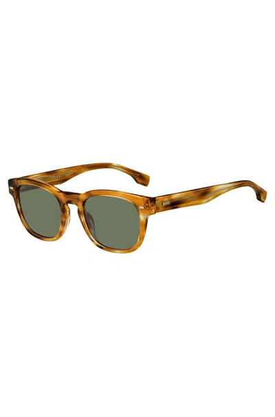 Hugo Boss Men's 51mm Striped Brown Sunglasses In Multi