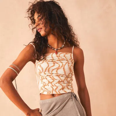 Free People Cropped Tank In Sand Dunes In Multi