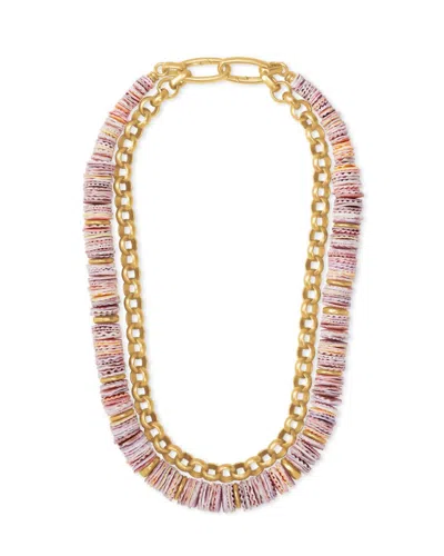 Kendra Scott Lila Multi Strand Necklace In Vintage Gold/pastel Shells