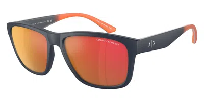 Armani Exchange Men's 59mm Matte Blue Sunglasses In Multi