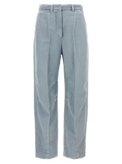 Brunello Cucinelli Garment-dyed Jeans Light Blue In Gray