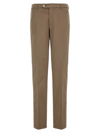 Brunello Cucinelli Garment-dyed Trousers Pants Beige In Brown