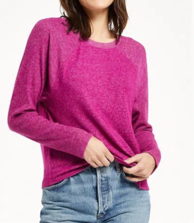 Z Supply Lana Marled Front Top In Pink