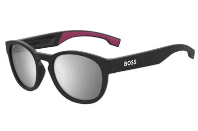 Hugo Boss Men's 54mm Matte Black And Burgundy Sunglasses In Multi