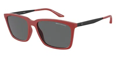 Armani Exchange Men's 57mm Matte Red Sunglasses In Multi