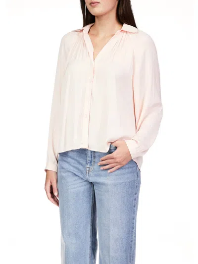 Sanctuary Casually Cute Sateen Blouse In Pink Souffle In Multi