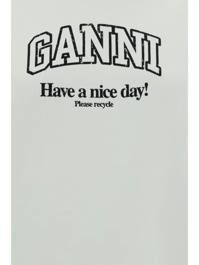 Ganni Isoli  Oversized Sweatshirt In Gray