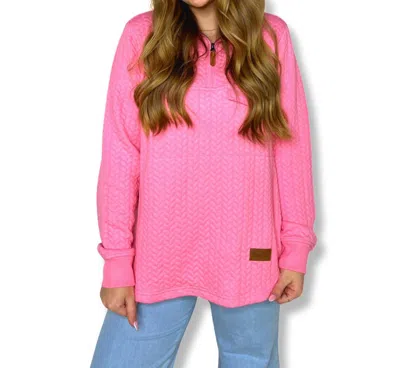 August Bleu Minley Sweatshirt In Malibu Pink In Multi