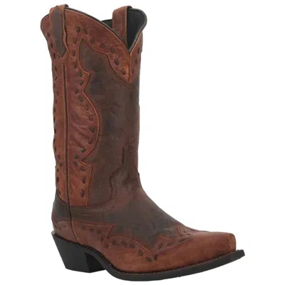 Laredo Men's Ronnie Snip Toe Cowboy Boots In Rust Brown In Multi