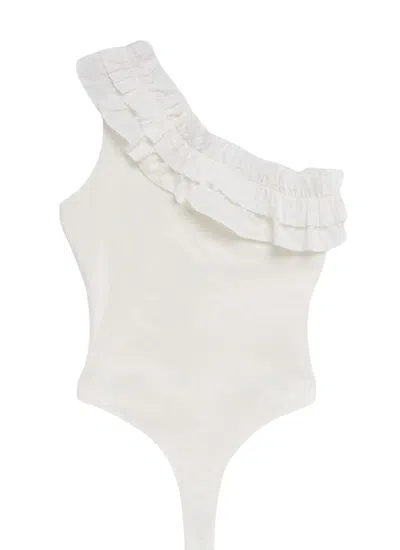 2.7 August Apparel Missy Lou Bodysuit In White