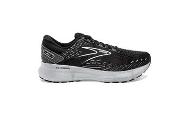 Brooks Men's Glycerin 20 Running Shoe In Black/white/alloy In Multi