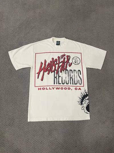 Pre-owned Hellstar Record Tshirt In Cream