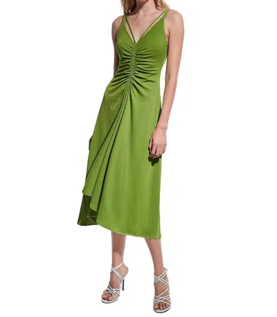 As By Df Maddy Dress In Peridot Green In Multi