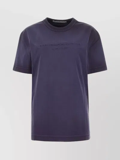 Alexander Wang Grape Navy Cotton T-shirt In Blue