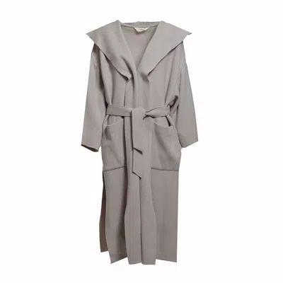 Barena Venezia Belted Long Coat In Grey