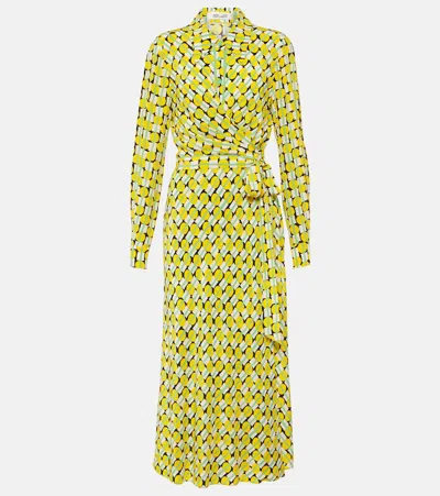 Diane Von Furstenberg Tori Printed Jersey Midi Dress In Multicoloured