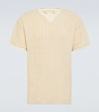 Givenchy 4g Cotton-blend Jacquard T-shirt In White