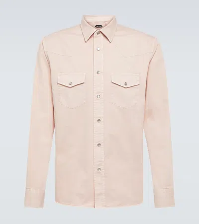 Tom Ford Neutral Cotton Shirt In Neutrals