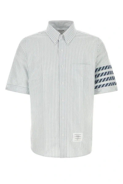Thom Browne Man Embroidered Oxford Shirt In Multicolor