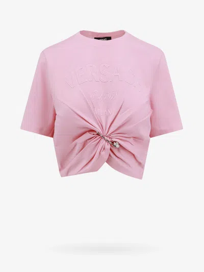 Versace Woman T-shirt Woman Pink T-shirts