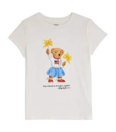 Ralph Lauren Kids' Sparkle Polo Bear T-shirt (2-7 Years) In White