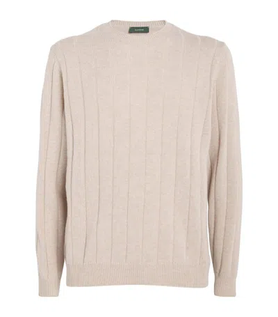 Slowear Virgin Wool-cashmere Sweater In Beige