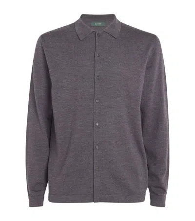 Slowear Knitted Long-sleeve Shirt In Grey