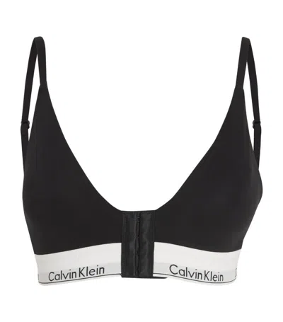 Calvin Klein Modern Cotton Recovery Bra In Black