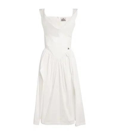 Vivienne Westwood Gathered Sunday Dress In White