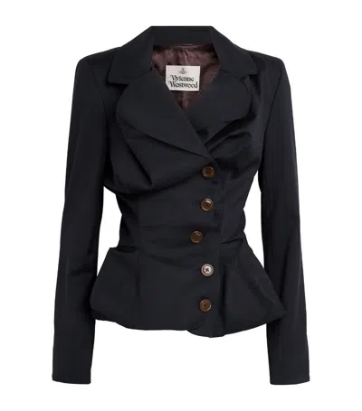 Vivienne Westwood Drunken Tailored Jacket In Black
