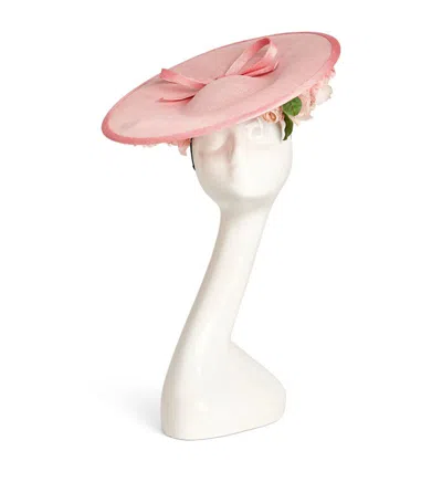 Rachel Trevor-morgan Silk-roses Disk Fascinator In Pink