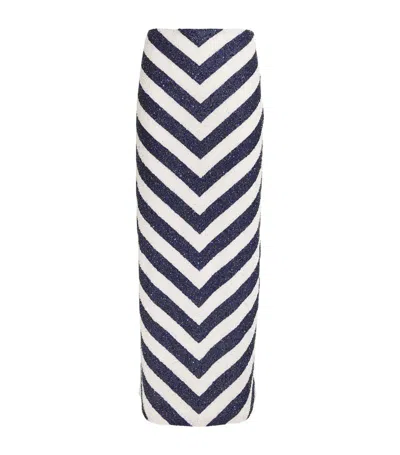 Stand Studio St. Tropez On The Horizon Maxi Skirt In Blue