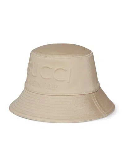 Gucci Embossed Bucket Hat In Neutral