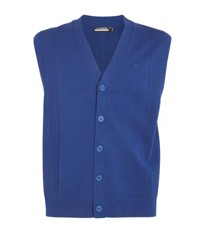 J. Lindeberg Markus Sweater Vest In Blue