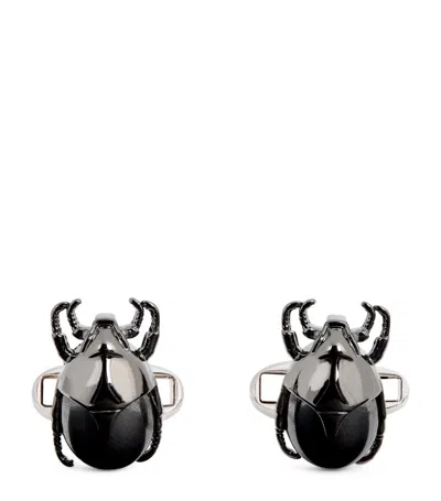 Paul Smith Beetle Cufflinks In Silver