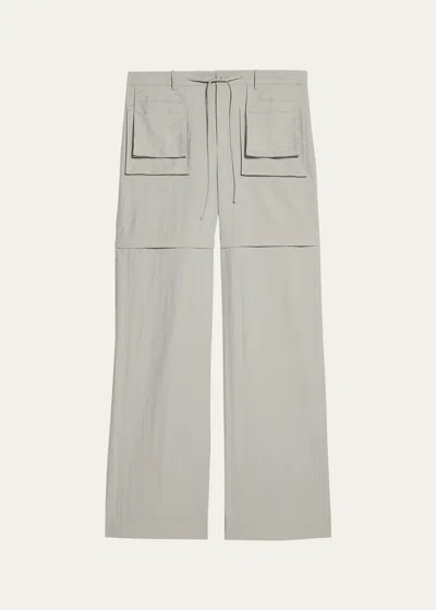Helmut Lang Men's Convertible Zip Cargo Pants In Stone