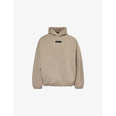 Essentials Fear Of God  Mens Heather Grey  Brand-patch Cotton-blend Hoody