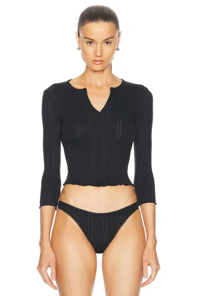 Cou Cou Intimates The Baby Henley Top In Black
