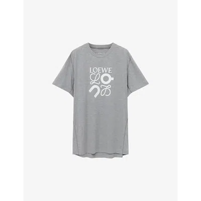 Loewe Mens Grey Melange Active T-shirt