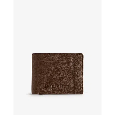 Ted Baker Brn-choc Kariii Logo-debossed Leather Wallet