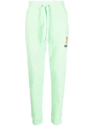 Moschino Logo-print Track Trousers In Green