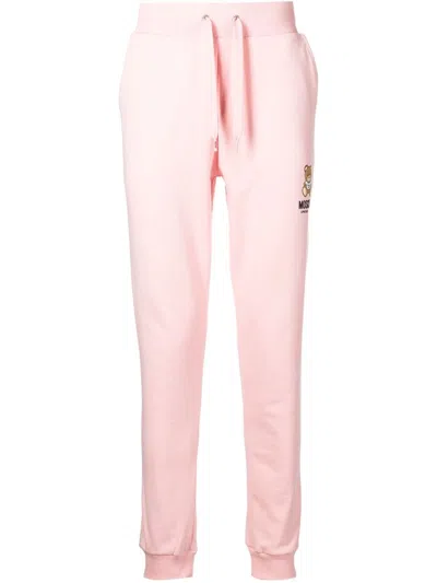 Moschino Logo-print Track Trousers In Pink