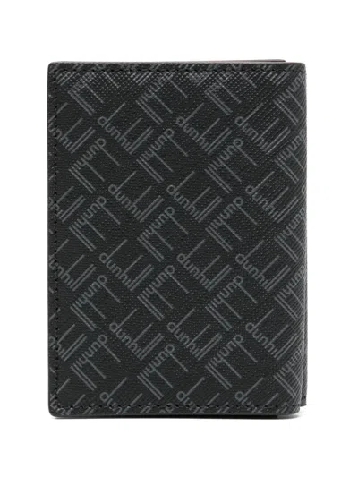 Dunhill Logo-print Tri-fold Wallet In Grey